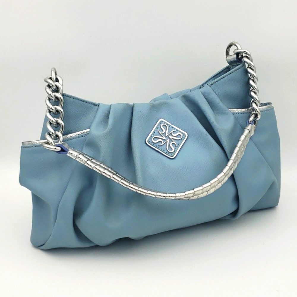 SIMPLY VERA Vera Wang Blue and Silver Handbag